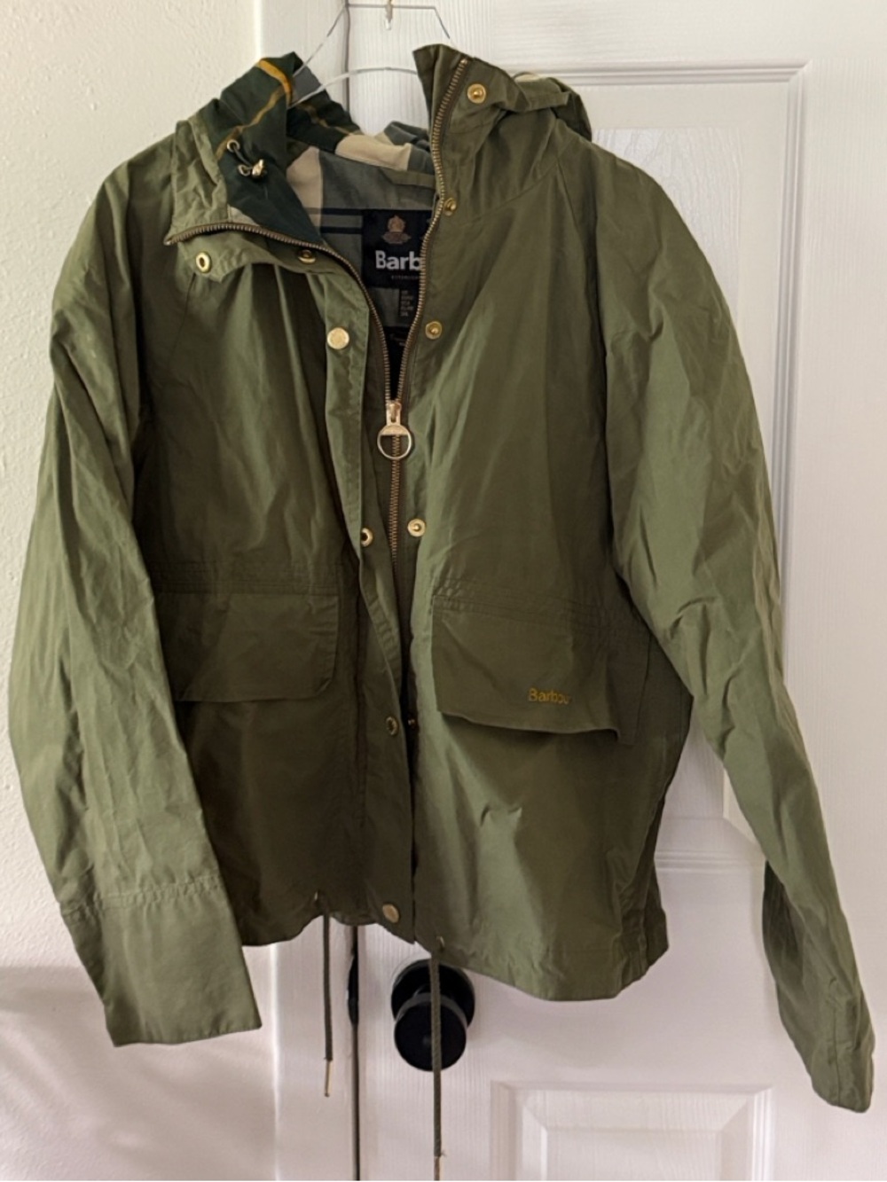 Barbour Showerproof Green Cotton Nith Jacket, US 4 - Picture 8 of 8